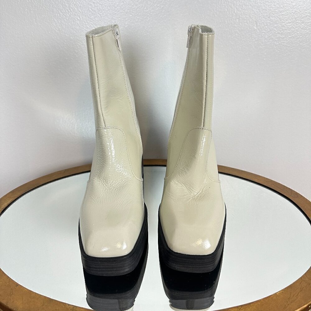 Free People Ruby Platform Bootie In White Size 9u… - image 3